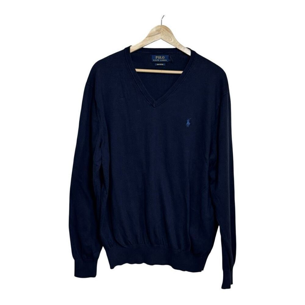 Polo Ralph Lauren Pima cotton men's v neck sweater‎ large